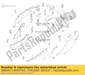 Piaggio Group 2B000713000YR5 spoiler rechts - Dół