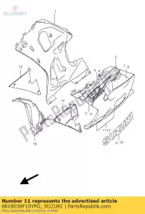 Suzuki 6818039F10YM2 tape set,under - Bottom side