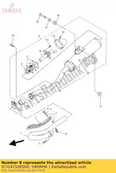 Here you can order the muffler assy 1 from Yamaha, with part number 5TJ14710E000: