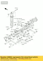 390021056, Kawasaki, Arm-comp-susp, uni tra kawasaki kx 65, Nieuw