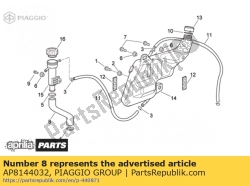 Aprilia AP8144032, Pump-inlet pipe, OEM: Aprilia AP8144032