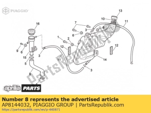 aprilia AP8144032 pump-inlet pipe - Bottom side