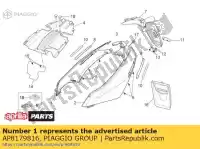 AP8179816, Piaggio Group, prawa owiewka tylna. czarny aprilia  sport city sport city street 125 300 2006 2007 2008 2012, Nowy