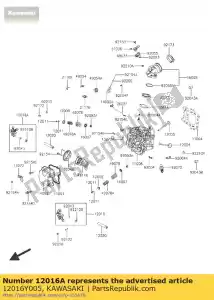 kawasaki 12016Y005 arm-rocker, em sc300aef - Lado inferior