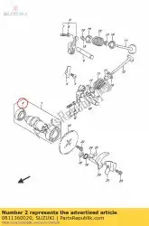 Qui puoi ordinare cuscinetto a sfere ns da Suzuki , con numero parte 0811360020: