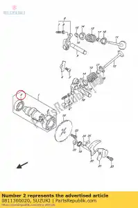 Suzuki 0811360020 rodamiento de bolas ns - Lado inferior