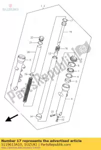 Suzuki 5119613A10 forcella con anello - Il fondo