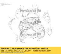 65510700EV, Piaggio Group, Copertura centrale gilera runner zapc46100, zapc46300, zapc4610001 zapm46301 50 125 200 2005 2006 2007 2008 2009 2010 2011 2016 2017 2018 2019, Nuovo