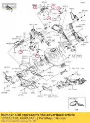 Qui puoi ordinare flangiato, 5x10 zx600p7f da Kawasaki , con numero parte 130BA0510: