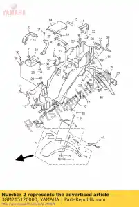 yamaha 3GM215120000 suporte, pára-choque - Lado inferior