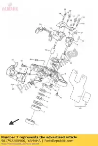 yamaha 901792200900 porca - Lado inferior