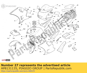 aprilia AP8131135 lateral panel right - Bottom side