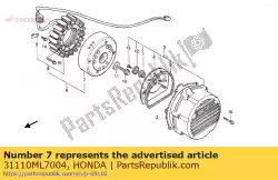 Aqui você pode pedir o comp. Volante (ni em Honda , com o número da peça 31110ML7004: