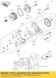 Qui puoi ordinare pompa-coperchio klx250-d1 da Kawasaki , con numero parte 161421123: