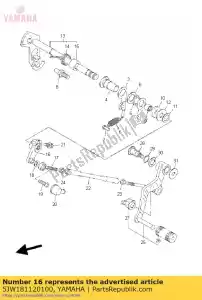 yamaha 5JW181120100 arm, shift - Bottom side