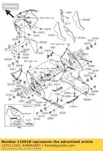 kawasaki 110511369 staffa, lwr cowling, r zx1200-a - Il fondo