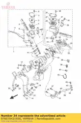 Ici, vous pouvez commander le vis, tête ronde avec rondelle auprès de Yamaha , avec le numéro de pièce 976070421600: