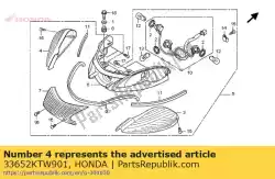 Aqui você pode pedir o lente, l. Rr. Piscadela em Honda , com o número da peça 33652KTW901: