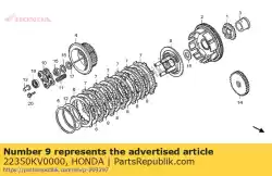 Aquí puede pedir placa, embrague pres de Honda , con el número de pieza 22350KV0000: