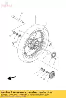 23P251040000, Yamaha, jeu de rayons, avant yamaha  xt 1200 2010 2011 2012 2014 2015 2017 2019 2020 2021, Nouveau