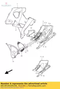 Suzuki 6819018G00LR8 tape set, kap m - Onderkant