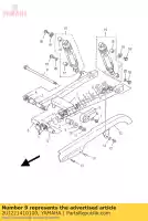 2UJ221410100, Yamaha, shaft, pivot yamaha  xv 125 250 1992 1994 1995 1996 1997 1998 1999 2000 2017 2018 2019 2020 2021, New