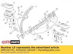 Aprilia AP8146745, Repose-pieds arrière. lh, OEM: Aprilia AP8146745