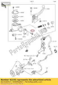 kawasaki 921530417 boulon, douille, 6x20 zr1000-a1 - La partie au fond