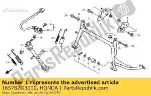 Honda 16578ZG3000 afstandsstuk, bedieningshendel (b) - Onderkant