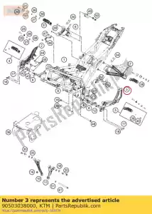 ktm 90503038000 staffa poggiapiedi anteriore l / s - Il fondo