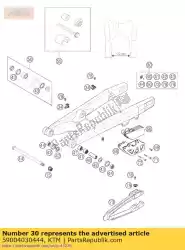 Aqui você pode pedir o braço oscilante cpl. Corrida 03 em KTM , com o número da peça 59004030444: