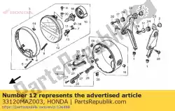 Qui puoi ordinare unità faro da Honda , con numero parte 33120MAZ003: