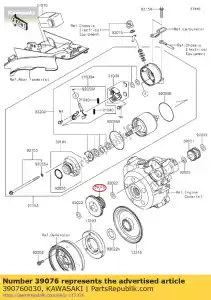 kawasaki 390760030 limitatore, motorino avviamento gea klx15 - Il fondo