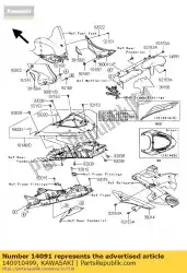 Qui puoi ordinare coperchio, tubo comune da Kawasaki , con numero parte 140910499: