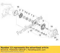 831619, Piaggio Group, pier?cie? osadczy aprilia gilera  gp mana na srv zapm55103, zd4m55104, zapm55104 zd4rc000, zd4rca00, zd4rc001, zd4rcc00 zd4rcb00, zd4rcc01, zd4rce00 800 850 2007 2008 2009 2010 2011 2012 2016 2017 2018 2019, Nowy