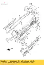 Here you can order the cover,frame,r. From Suzuki, with part number 4711021C90Y98: