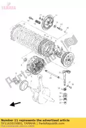 Aquí puede pedir placa, presión 1 de Yamaha , con el número de pieza 5Y1163510000: