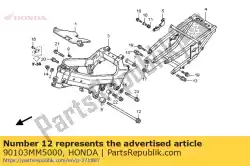 Here you can order the bolt,flange,12x36 from Honda, with part number 90103MM5000: