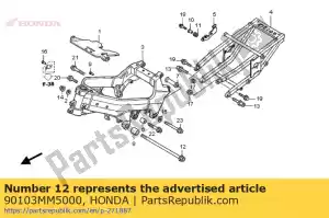 Honda 90103MM5000 bolt,flange,12x36 - Bottom side