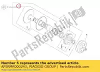 AP5RMR000243, Piaggio Group, Puleggia secondaria scorrevole aprilia sr 50 2000 2001 2002 2003 2004, Nuovo