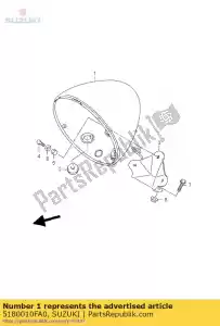 Suzuki 5180010FA0 housing assy,he - Bottom side