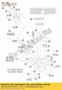 ktm 6003625210023 couvercle de soupape avant - La partie au fond