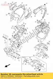 yamaha 39P2117E0000 soporte, luz trasera - Lado inferior