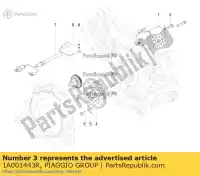 1A001443R, Piaggio Group, rozrusznik elektryczny aprilia vespa met0000ea met0000ha, metm858e, met0002ha, metm8500, metm858f,  met0001a met0001aa met0001aawh, metm9100 met0001aawj met0001bav met0002da, met0000da met0002ja;met0000ja met0003ba1 metcd3 metm917e metm918e, met0001a metm918f metmd sr 125 storm, Nowy