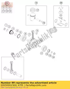 ktm 00050002300 rep. wa?u korbowego zestaw 125-200 - Dół