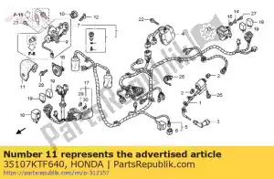 honda 35107KTF640 garde, interrupteur combiné - La partie au fond