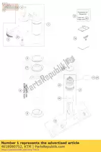 ktm 46180807S2 partie supérieure mono amortisseur - La partie au fond