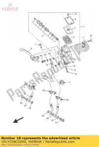 yamaha 1RCY258C0000 mangueira, freio 1 conjunto - Lado inferior