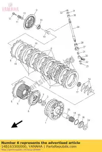 yamaha 14B163300000 placa, fricción 2 - Lado inferior