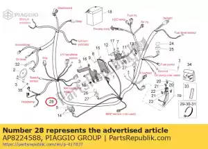 Piaggio Group AP8224588 g?ówna wi?zka przewodów - Dół